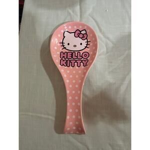 Hello kitty pink polka dot spoon rest